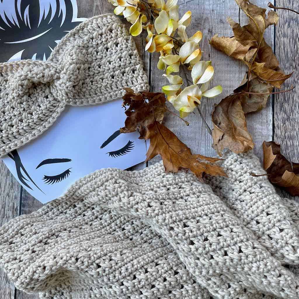 The Crossroads Ear Warmer and Crochet Cowl | Designs by MadameStitch