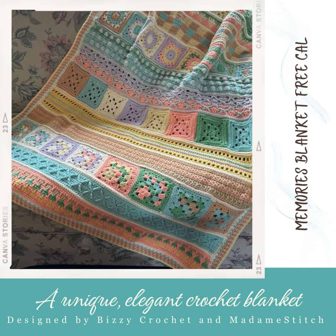 A unique, dazzling crochet blanket: The Memories Blanket CAL