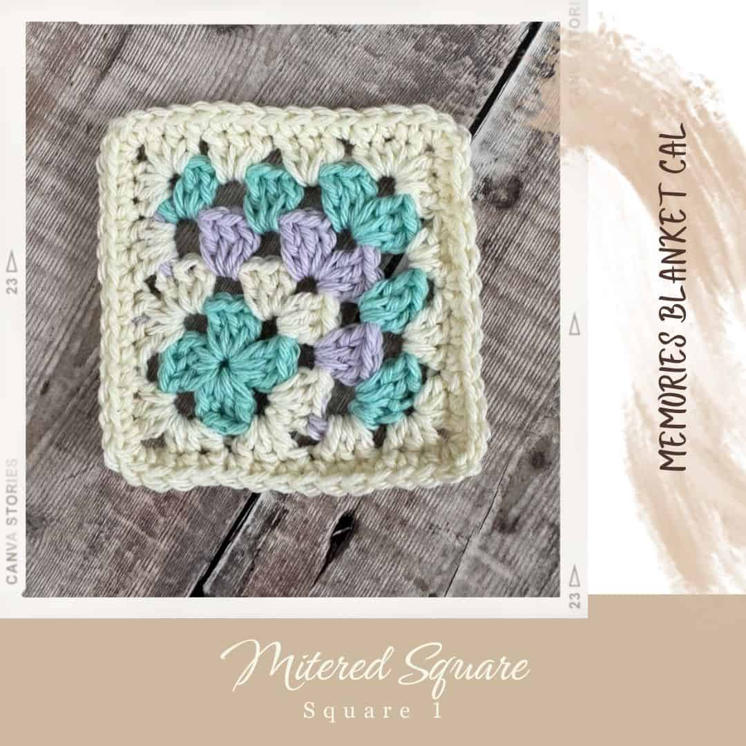 A fun, easy mitered afghan square for the Memories Blanket