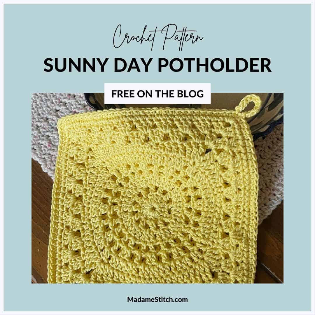 The perfect granny square potholder for a sunny afternoon