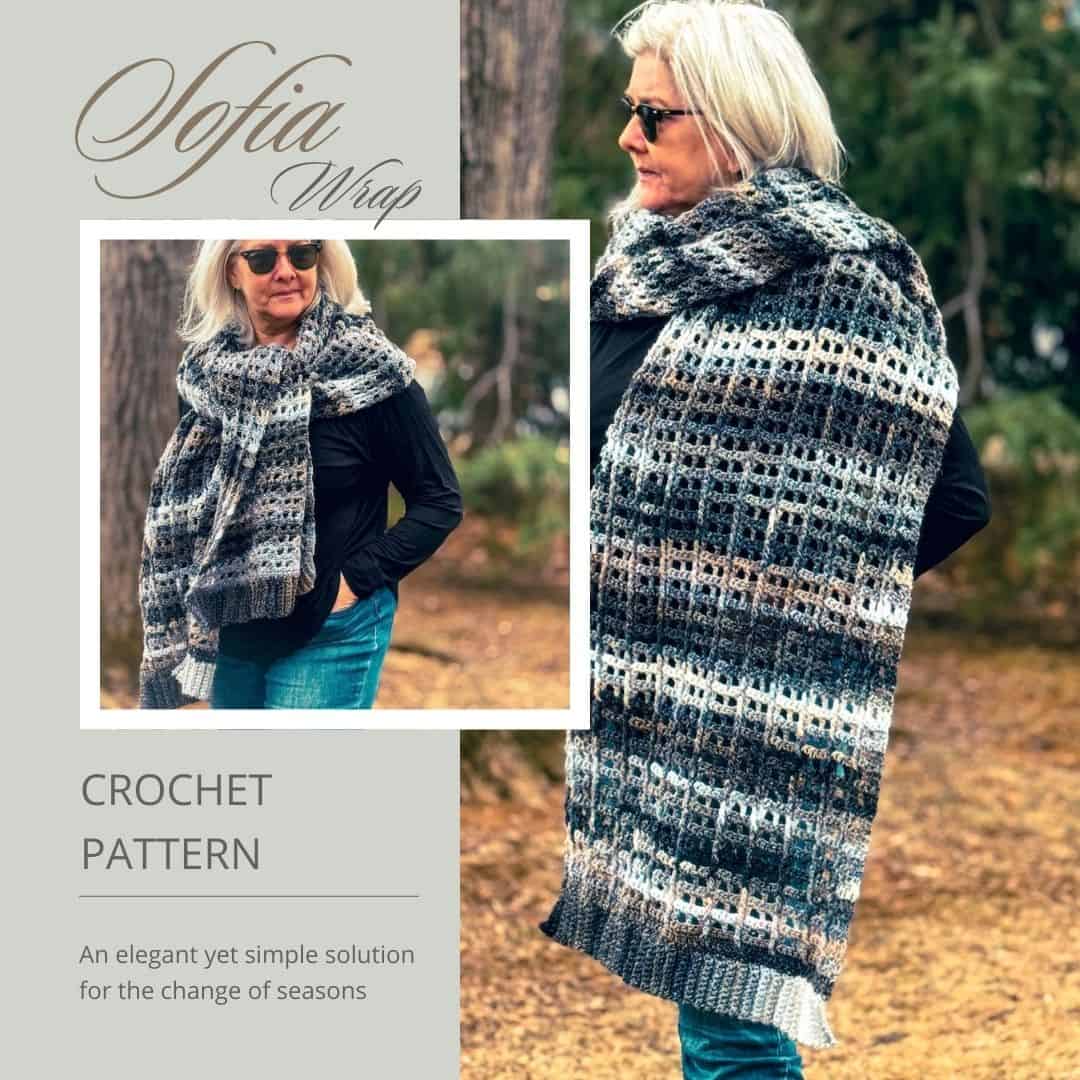 An elegant granny stitch shawl will add a touch of handmade love to any outfit!