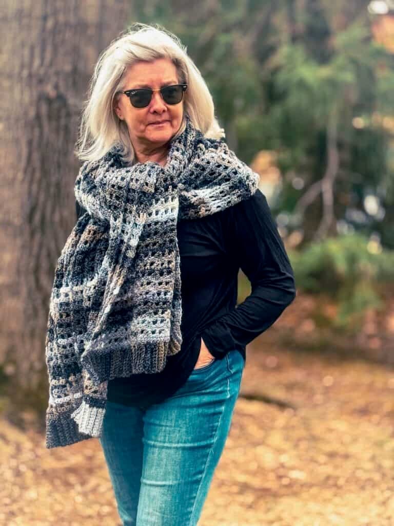 A photo of the Sofia Wrap being modeled