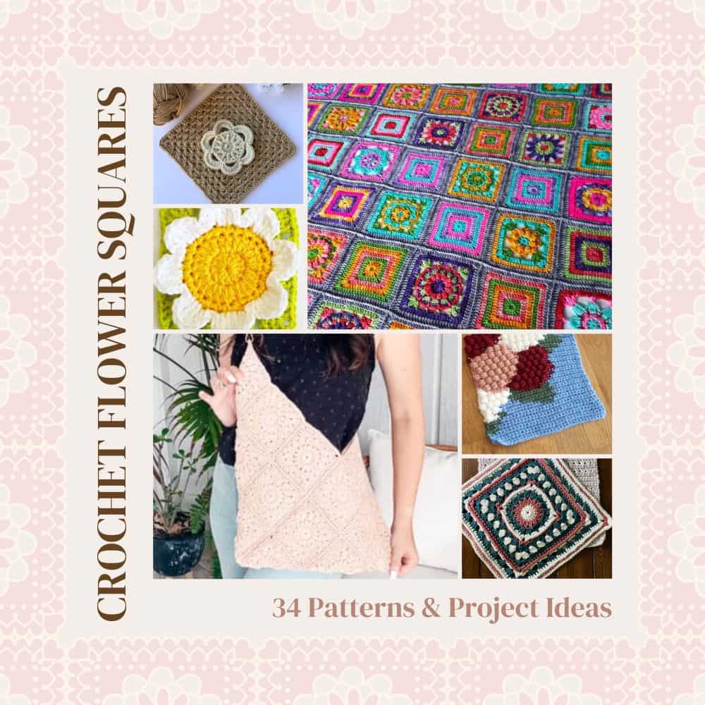 Crochet Flower Square Patterns - Featured