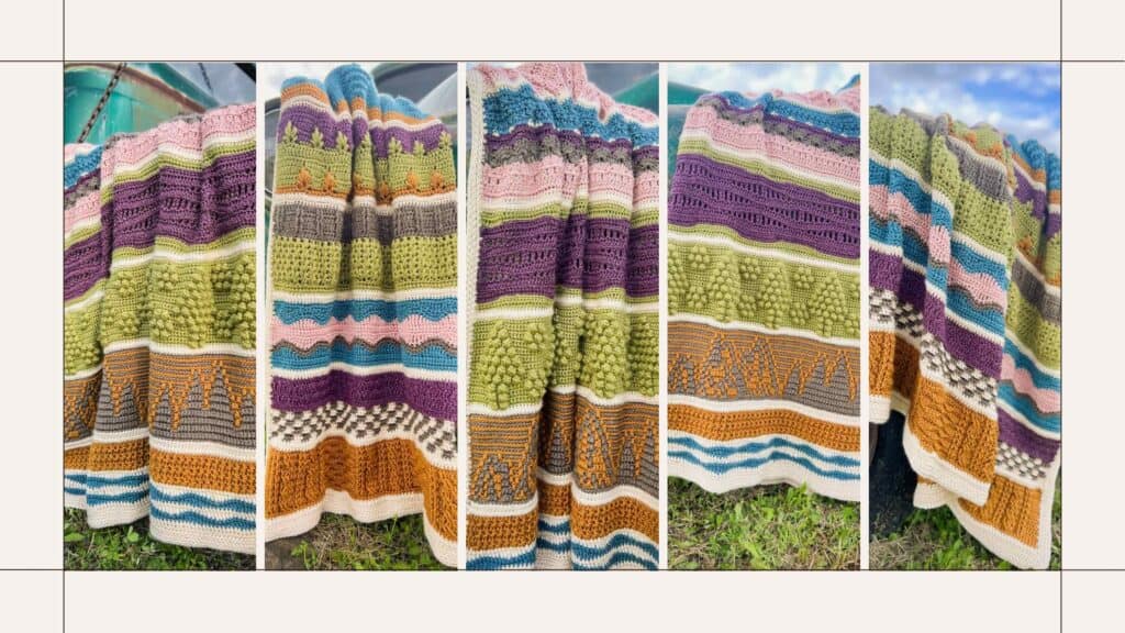 Five photos of the Road Trip Blanket