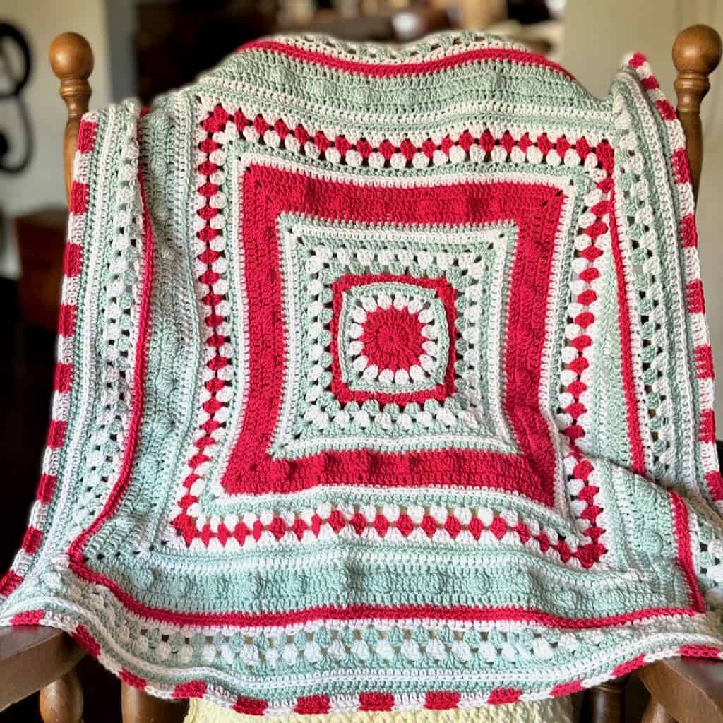 A photo of the Christmas Bauble Baby Blanket