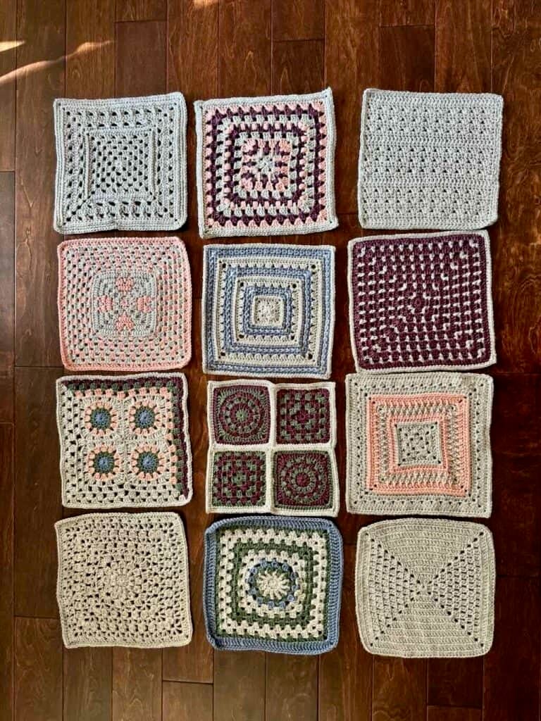 This is a photo of the squares the way they should be laid out.