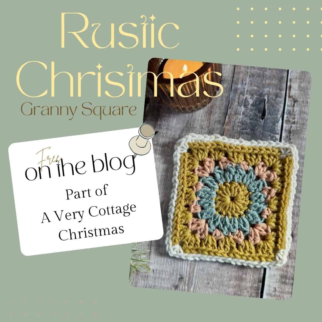 A Granny Square with a rustic, festive holiday vibe