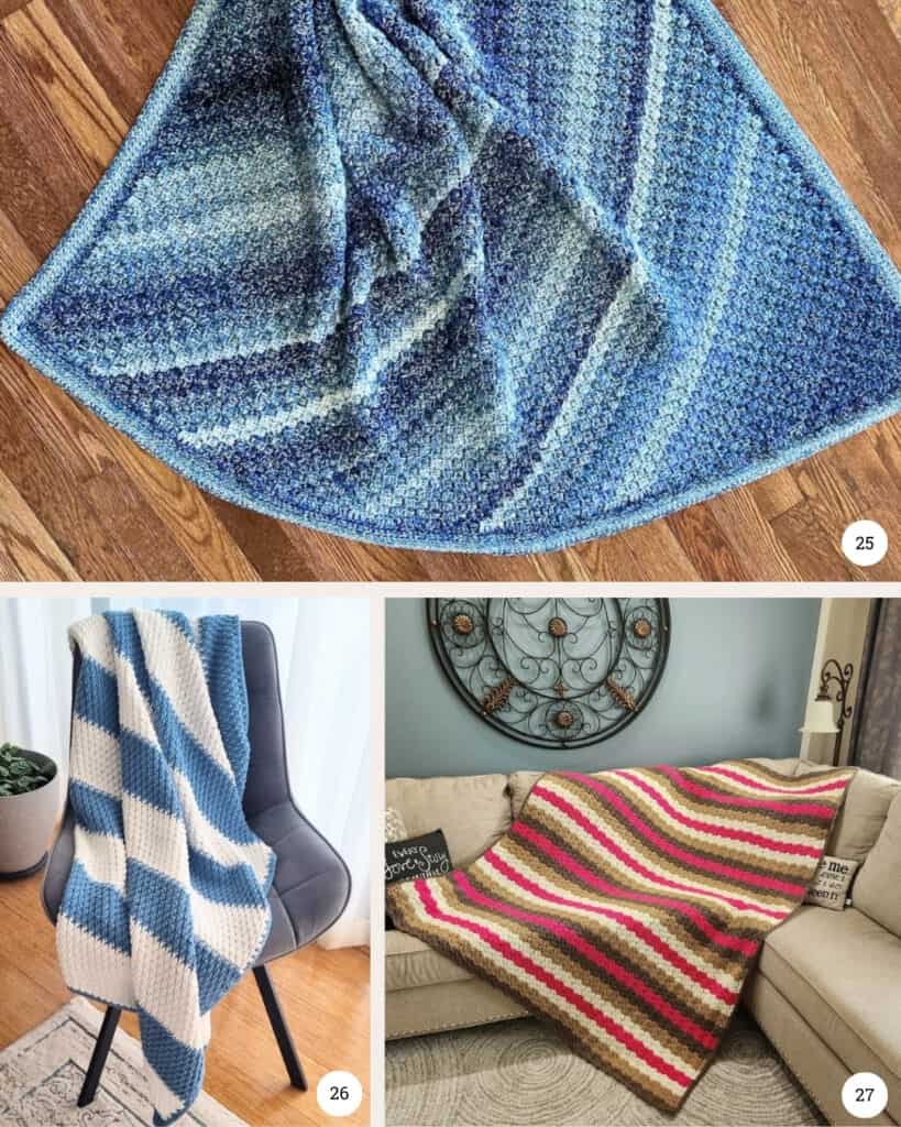 Mindful Crochet Blankets - Easy Patterns - Collage 7