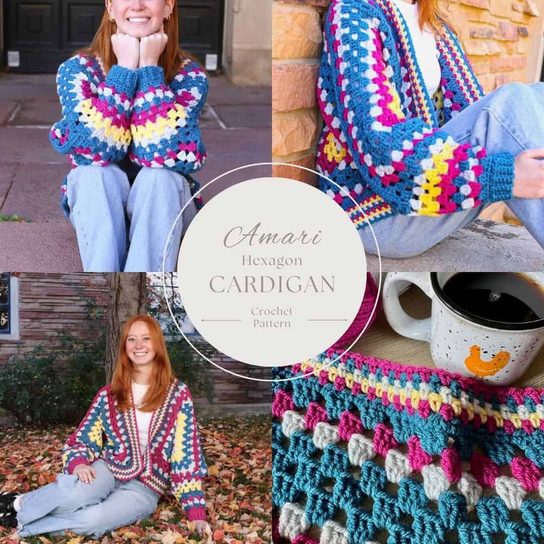 Amari Hexagon Cardigan Crochet Pattern