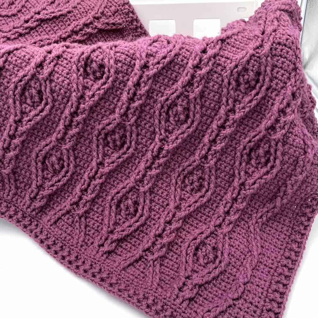 Peacock Vines Cable Throw