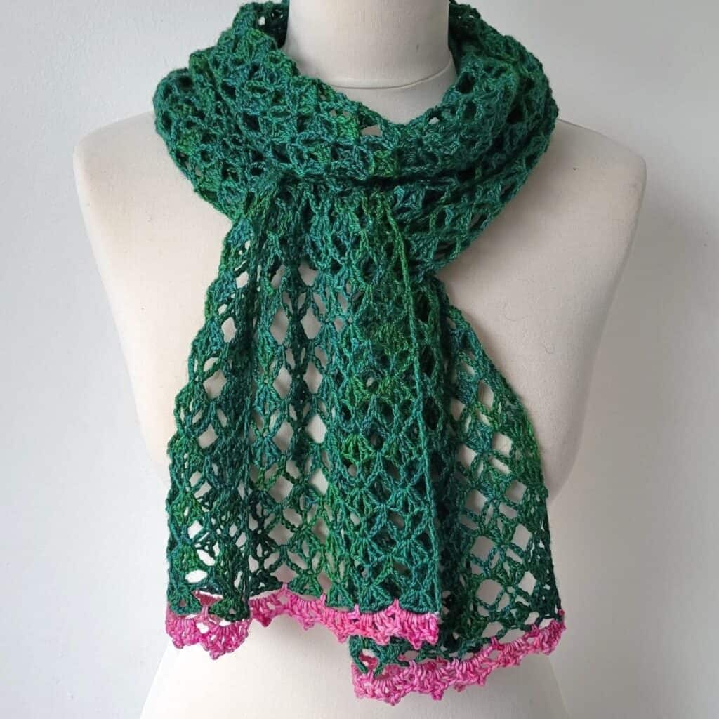 Pink Riff Shawl