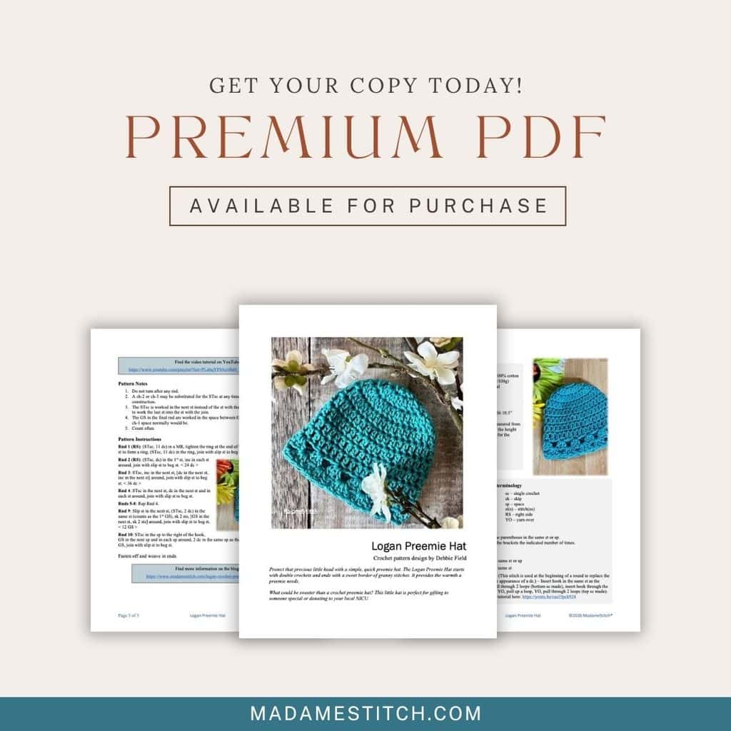 A graphic with photos of the pattern pages