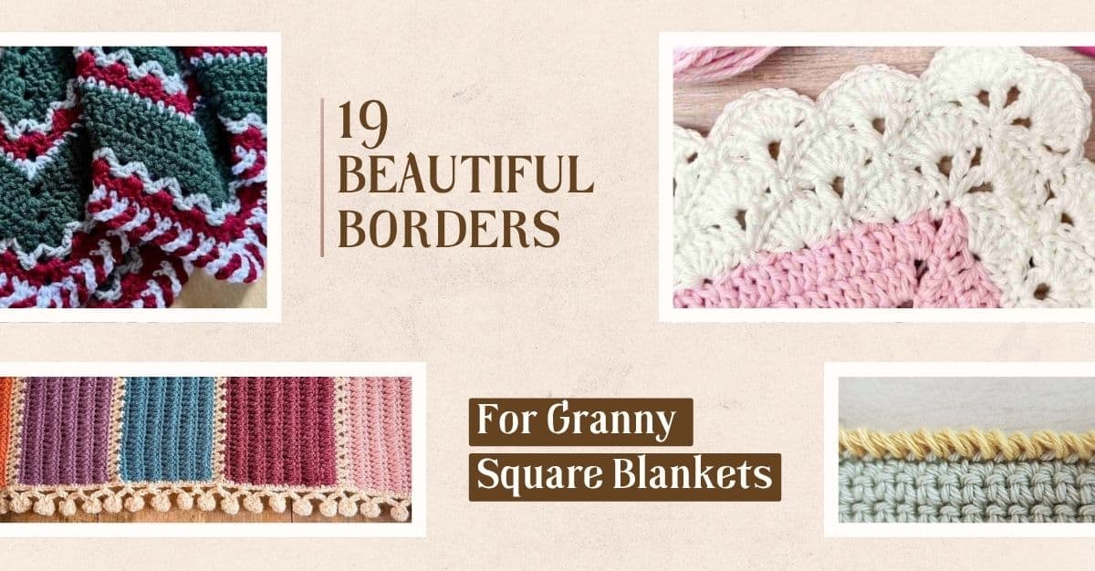 A graphic for the crochet borders for blankets blog post