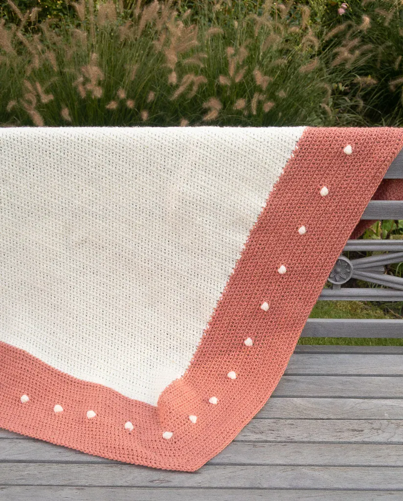 Polka Dots Border by Knitting with Chopsticks